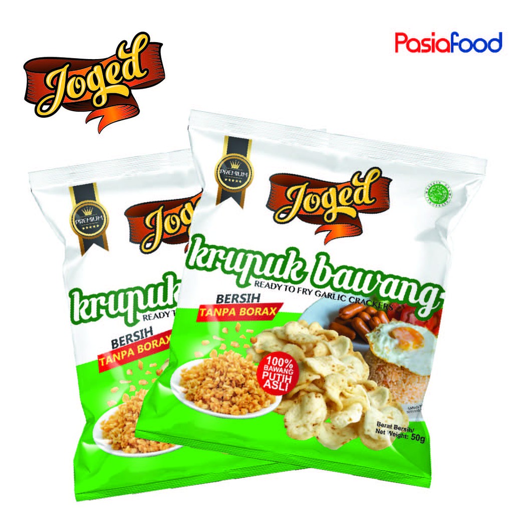 Pasiafood Krupuk Joged Kerupuk Bawang Asli Ukuran 50 Gram (40 Pack)