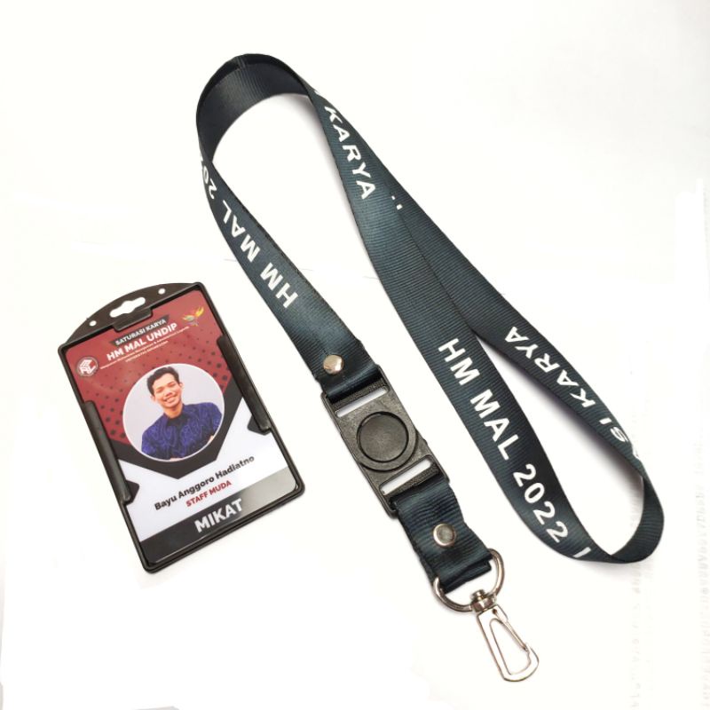 

LANYARD SABLON SATU WARNA INCLUDE ID CARD