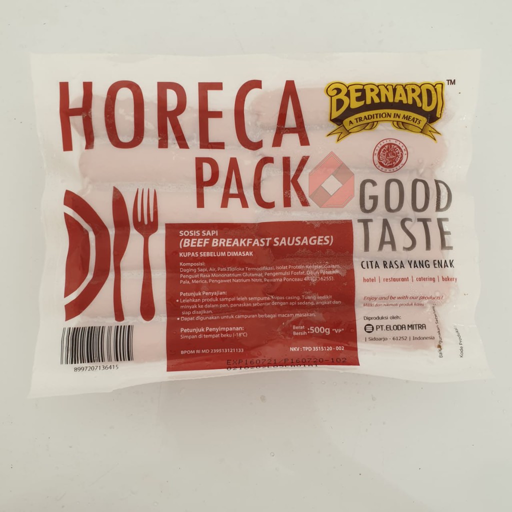 

BERNARDI SOSIS HORECA PACK 500GR 22s