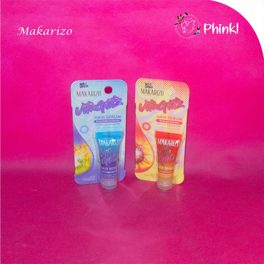 `ღ´ PHINKL `ღ´ Makarizo Vitaglitz serumvitamin rambut bercabang dipakai sebelum catok hair dryer