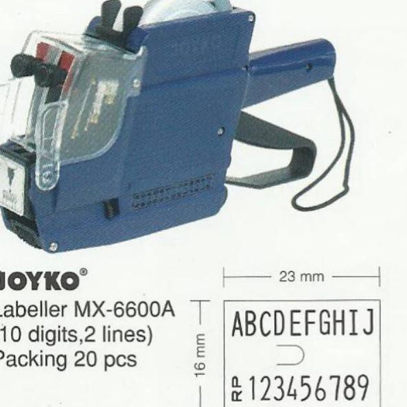 

☏ JOYKO MX-6600A (huruf-angka) - Label Harga 2 Line #Best Product & High Quality #ORIGINAL ❂