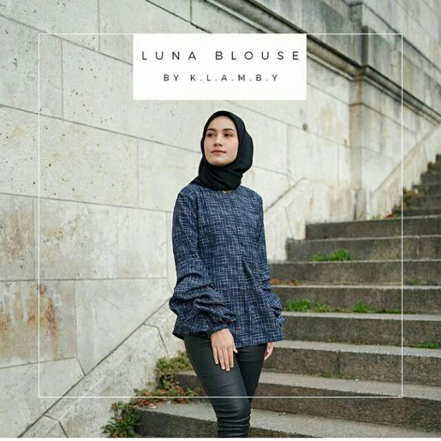Luna blouse wearing klamby READY NAVY S