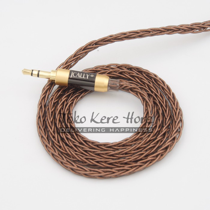 JC Ally JC08 Brown - Earphone Cable Upgrade NON MIC