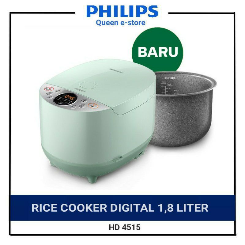 Jual PHILIPS Digital Rice Cooker [1.8 L] HD4515/85 Desert green