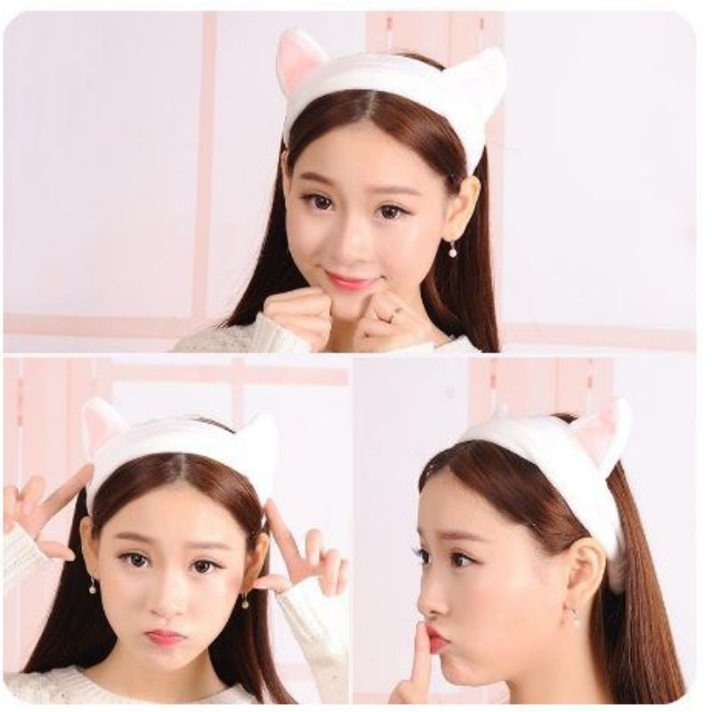 BANDANA BANDO KOREA IMPORT HEADBAND KARAKTER KUCING MURAH