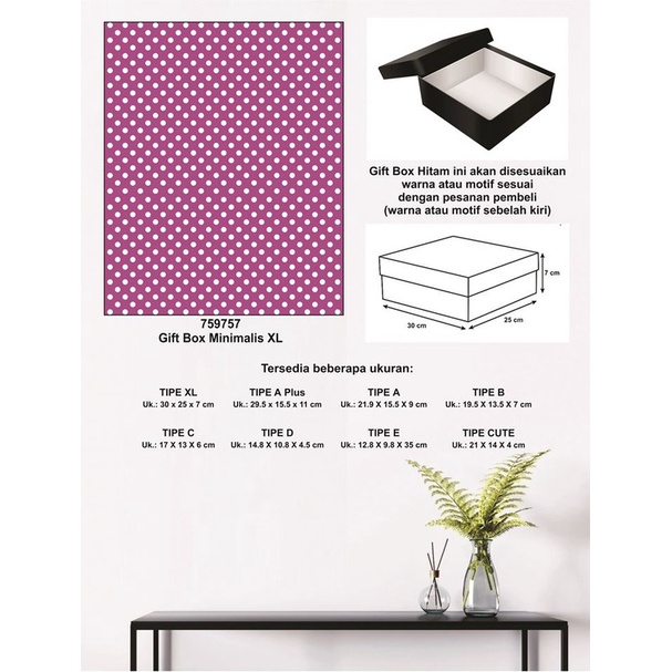 

Kotak kado/Kotak Hadiah/Box Minimalis XL-Polka Spectra NEON PURPLE-A