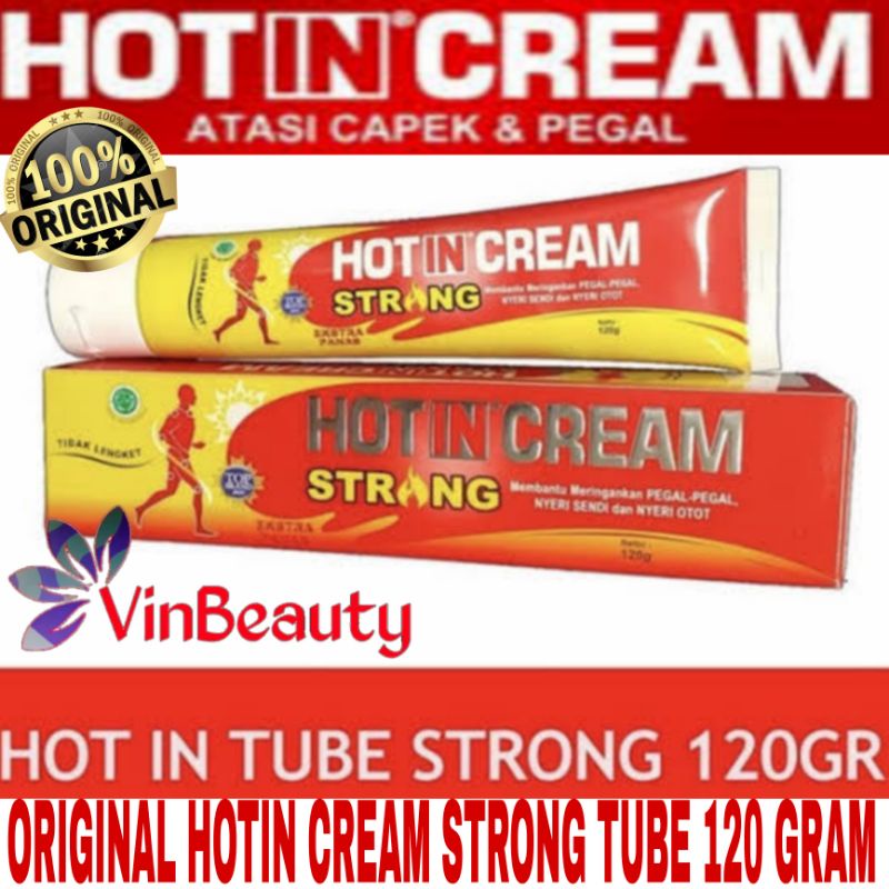 ORIGINAL HOTIN CREAM STRONG TUBE 120 GRAM / HOT IN CREAM STRONG 120 G / CREAM PEGAL-PEGAL NYERI SENDI HOTIN