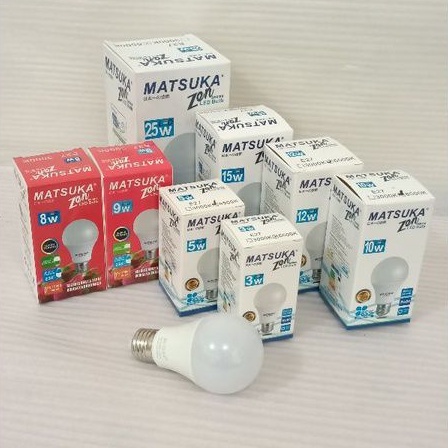 Lampu Led Bulb Matsuka Zen Series Super Terang 3/5/8/9/10/12/15/18/25W Cahaya Putih dan Kuning