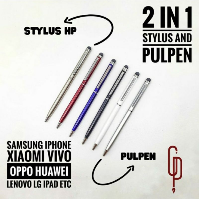 Stylus Pen 2in1 Universal Touch Screen Ballpoint For Smartphone