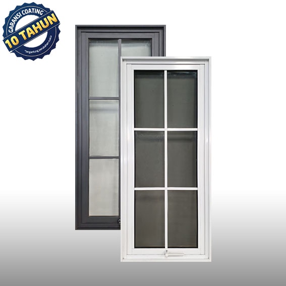 Jendela Alphamax Aluminium ALP 3-TP TOP Hung -Jendela Kamar/Ruang Tamu