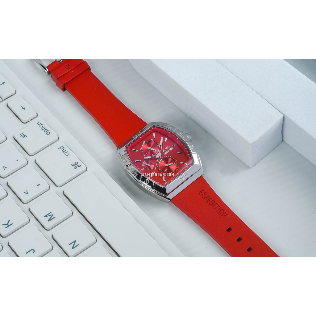 Expedition E 6800 BF RSSRE Ladies Red Dial Red Rubber Strap