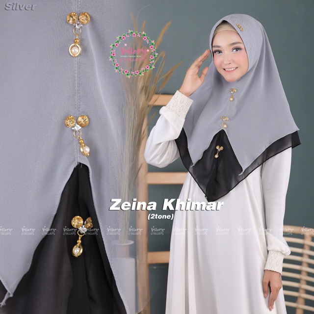 VALLERY | Khimar ZEINA 2TONE ceruty