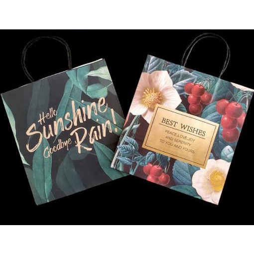 

Paper Bag Premium BESAR Flower Elegan Gold /Kantong kado - Flower Door