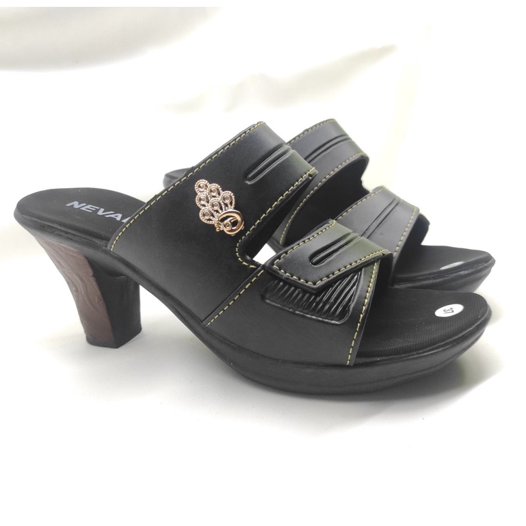 HAK TAHU - Sandal Wanita Hak Tinggi 5 cm Sandal Perempuan Rajut Import Casual Fashion Terbaru Sendal Pesta Party ToryTORY