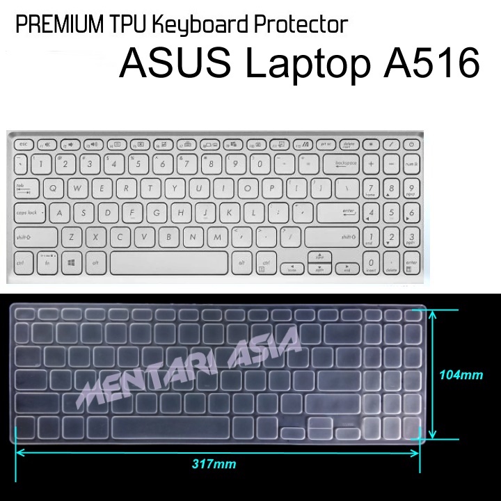 Keyboard Protector ASUS Laptop A516 - PREMIUM TPU Clear