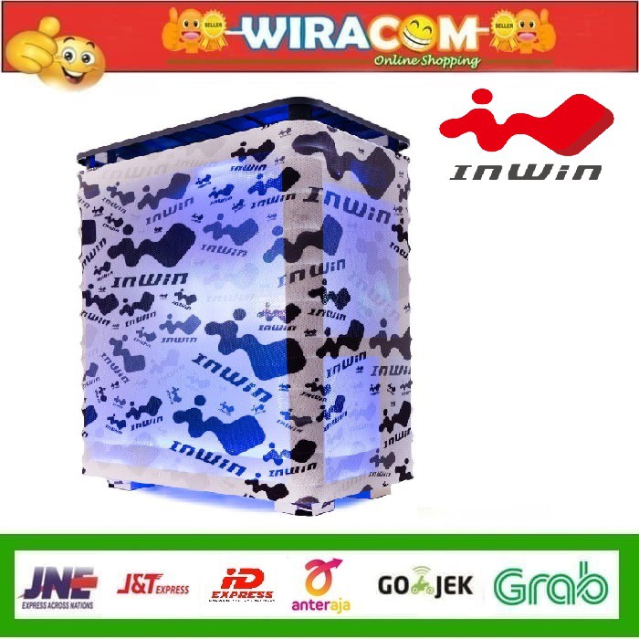 InWin Alice Midi-Tower Gaming Case - gray top+ Monogram cloth Case