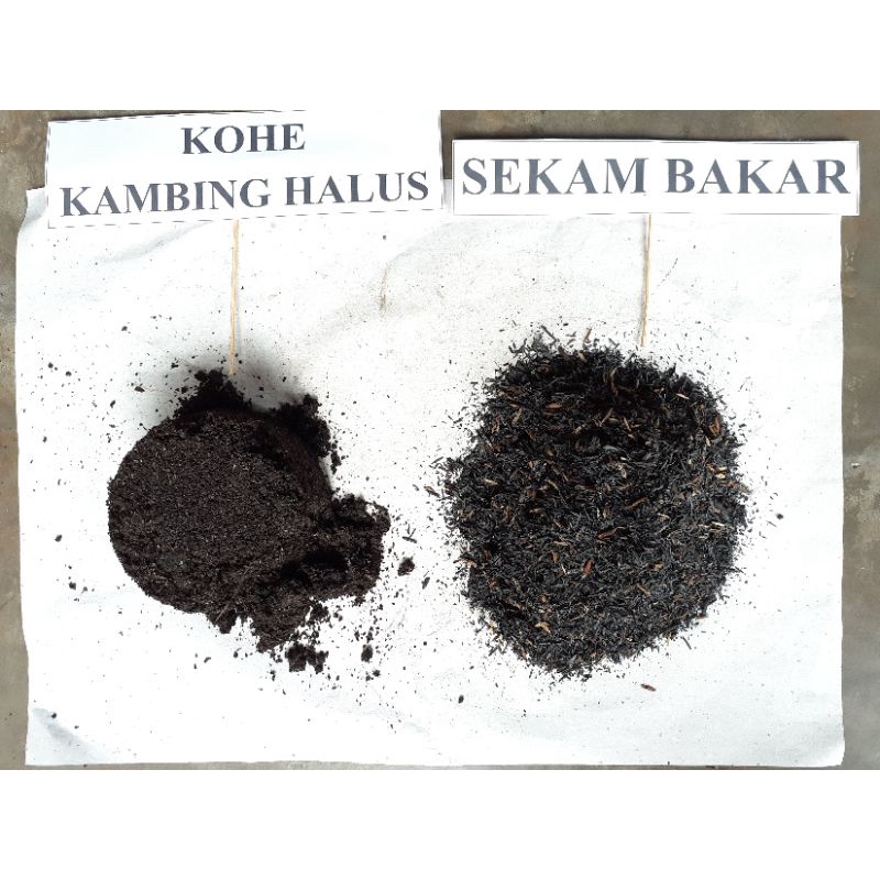 Sekam bakar plus kohe kambing halus