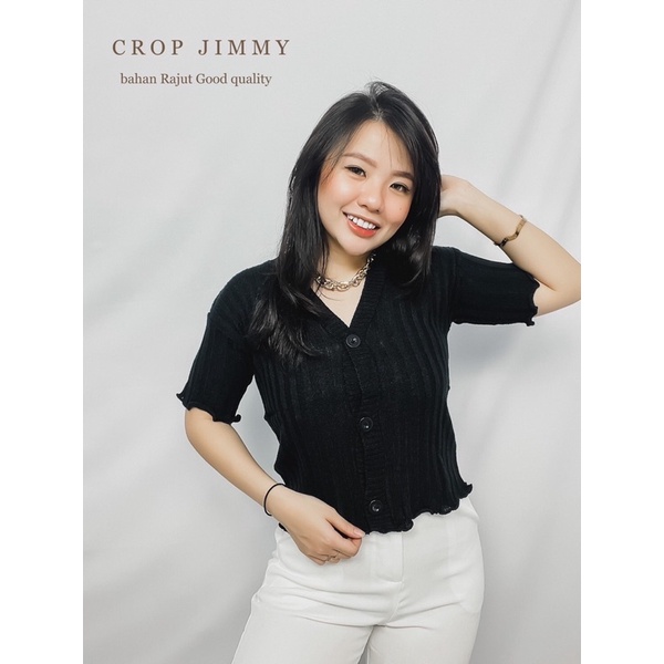 MDLV ~ BG CROP JIMMY RAJUT // BAJU RAJUT // KNIT CROP TOP // FASHION WANITA