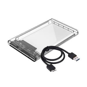 USB 3.0 TRANSPARAN Hardisk HDD Case Casing 2.5 Enclosure Externa