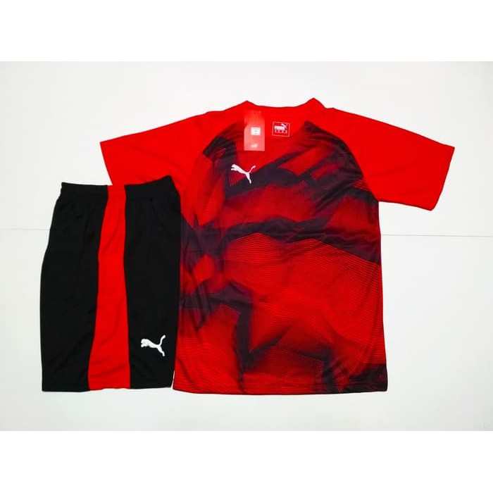 Olahraga Setelan Jersey Bola / Futsal (Cocok Untuk Kaos Tim) PM10 RED BLACK