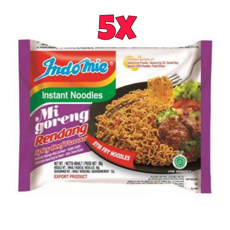 

INDOMIE GORENG RENDANG 5 pcs / Indomielovers