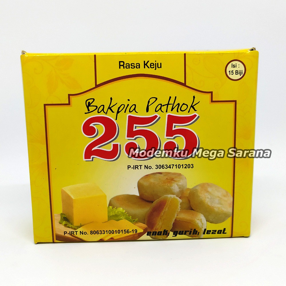 Bakpia Pathok 255 Keju Asli Jogja - Kering Isi 15 biji