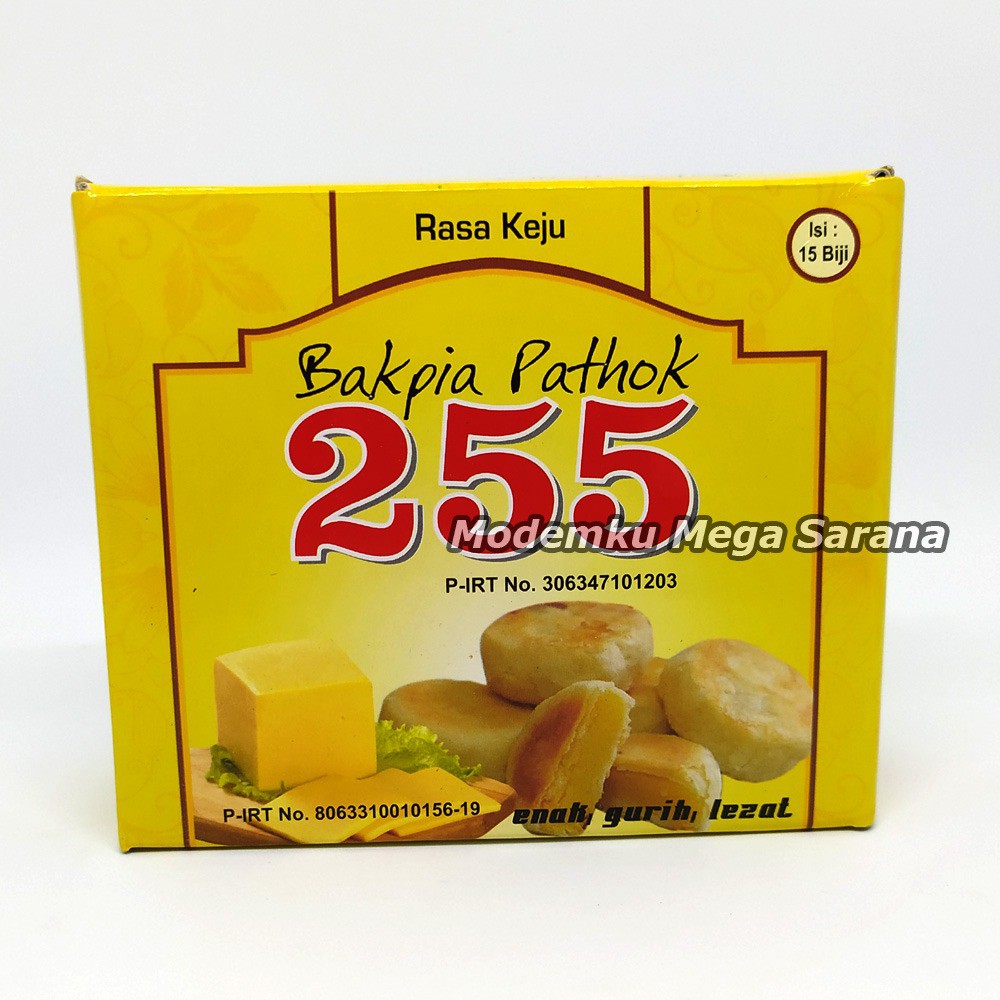 Bakpia Pathok 255 Keju Asli Jogja - Kering Isi 15 biji