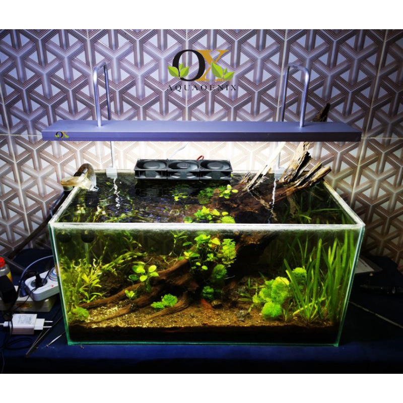 stand tiang dan lampu led aquarium aquascape minimalis/lampu hood aquascape/stand tiang lampu aquascape