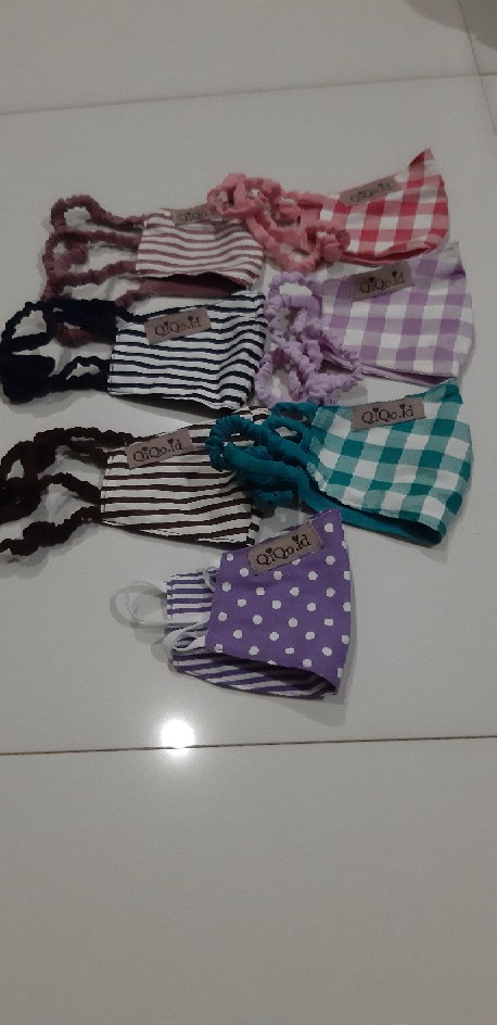 Vitara | Ready Best Seller Masker Nibras Qiqo Bolba Batik Tile Bunga Polka Terbaru Terlaris