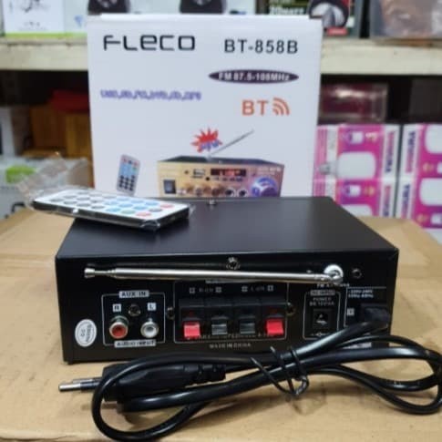 COD Ampli Bluetooth Fleco BT-858B / Power Amplifier Karaoke Fleco BT-858B AC DC Bluetooth USB FM SD Mp3