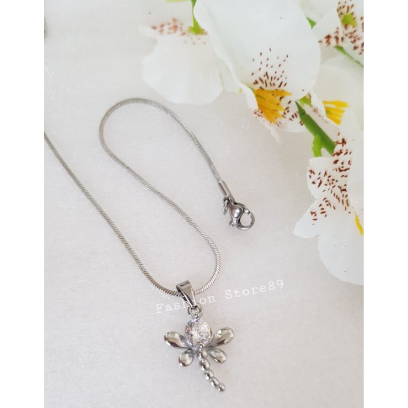 Kalung Capung Titanium Emas dan Silver Kualitas premium Titanium Antikarat Selamanya bestseller