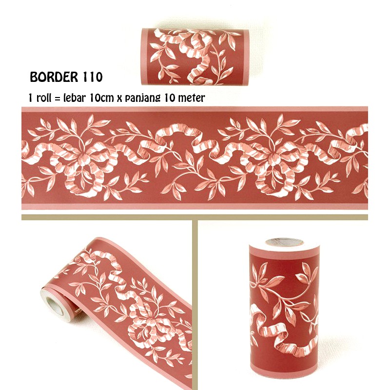 WALLPAPER BORDER STICKER 110 (L 10cm X Panjang 10meter)