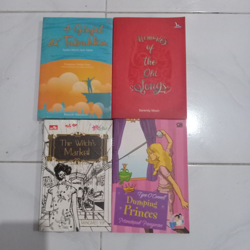 ( PROMO ) Obral paket murah ( isi 4 buku ) Novel remaja // fiksi // non fiksi // best seller // fantasi // romance // original // baru // new old stock-Paket 15