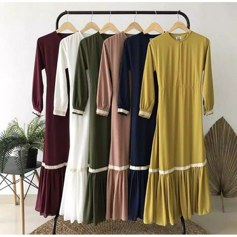 long dress gamis polos