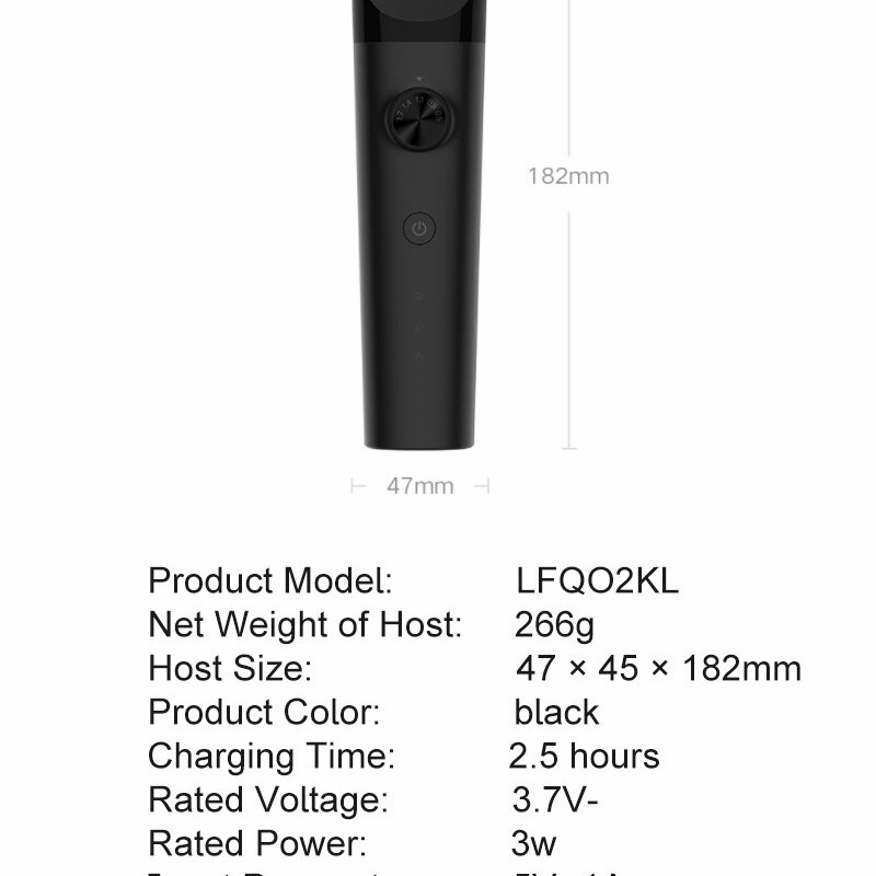 MIjia Electric miHair Clipper lPX7 - LFQ02KL 0.5-1.7mm Alat Cukur