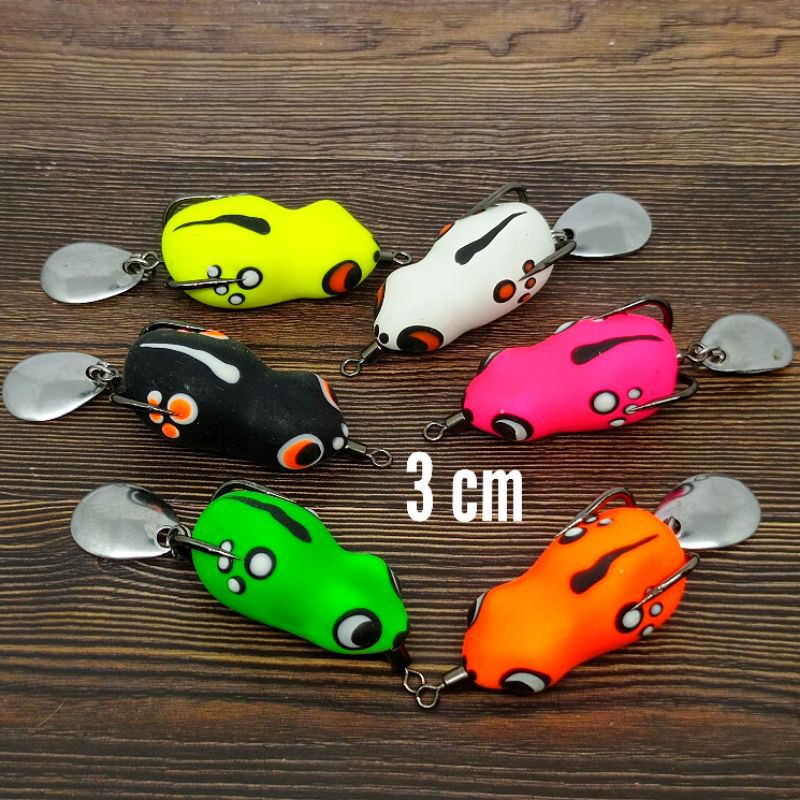 soft frog 3cm bentuk kodok/umpan gabus/casting gabus/softfrog/sf