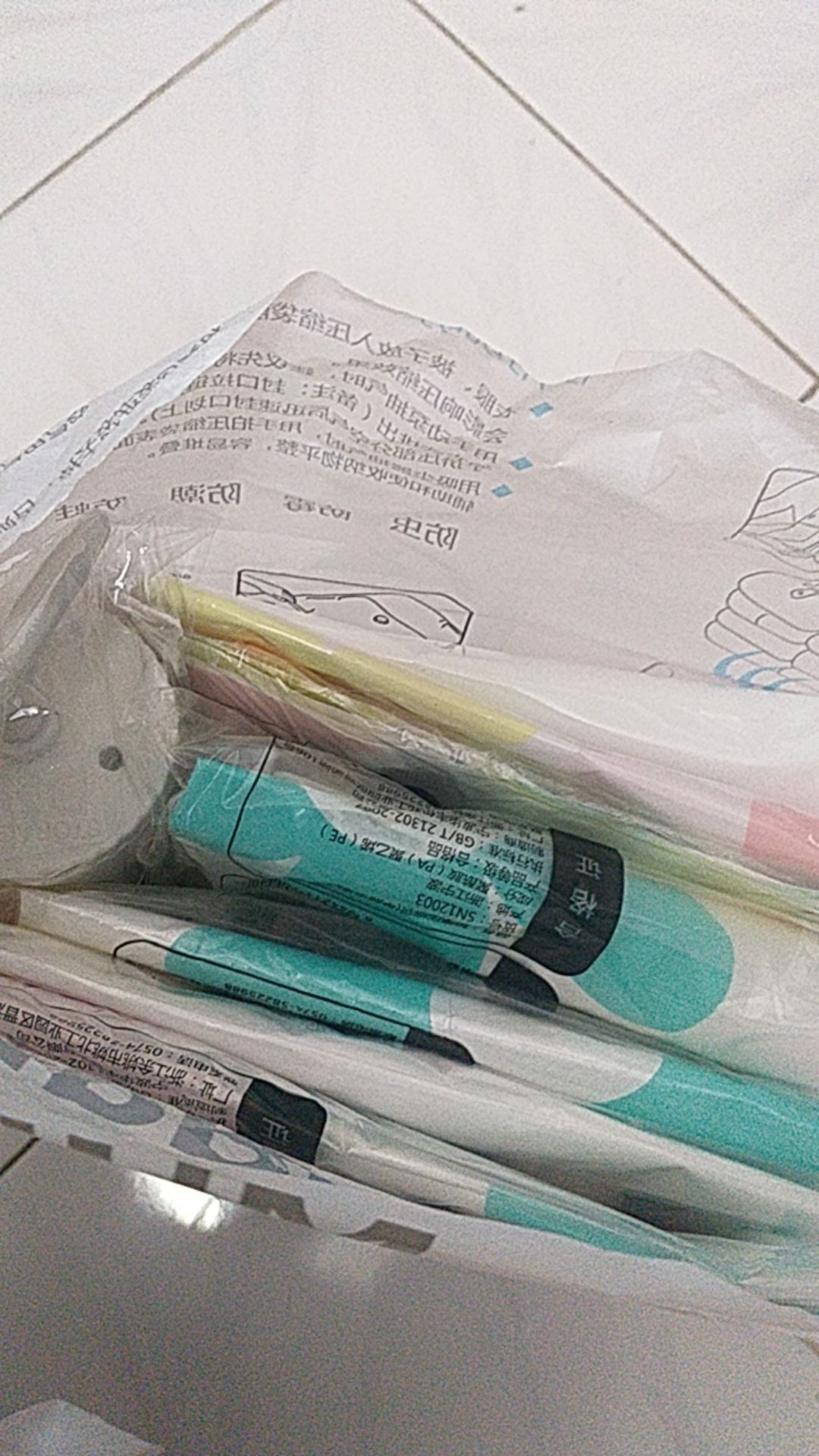 Kantong Pakaian Plastik Vakum 10 Pcs Free Pompa