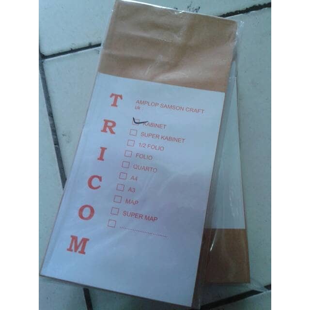 

Tricom Amplop Coklat Ukuran Kabinet