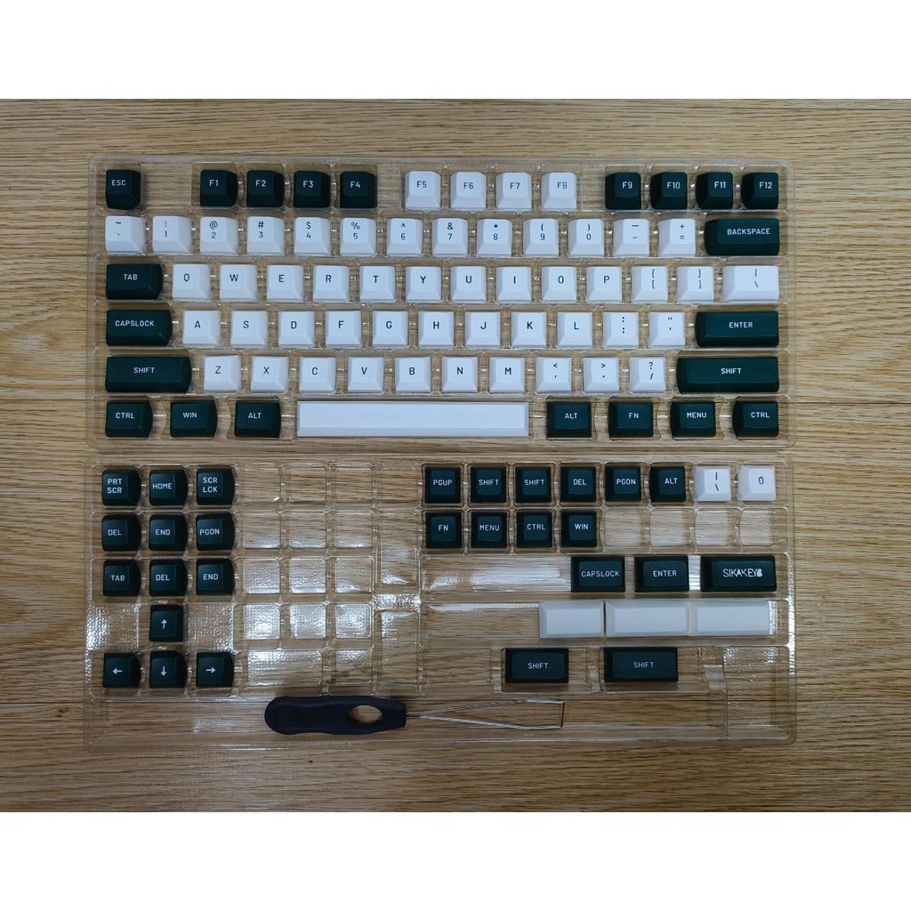 KEYCAPS SIKAKEYB WHITE GREEN Cherry Profile Spherical PBT Double Shot