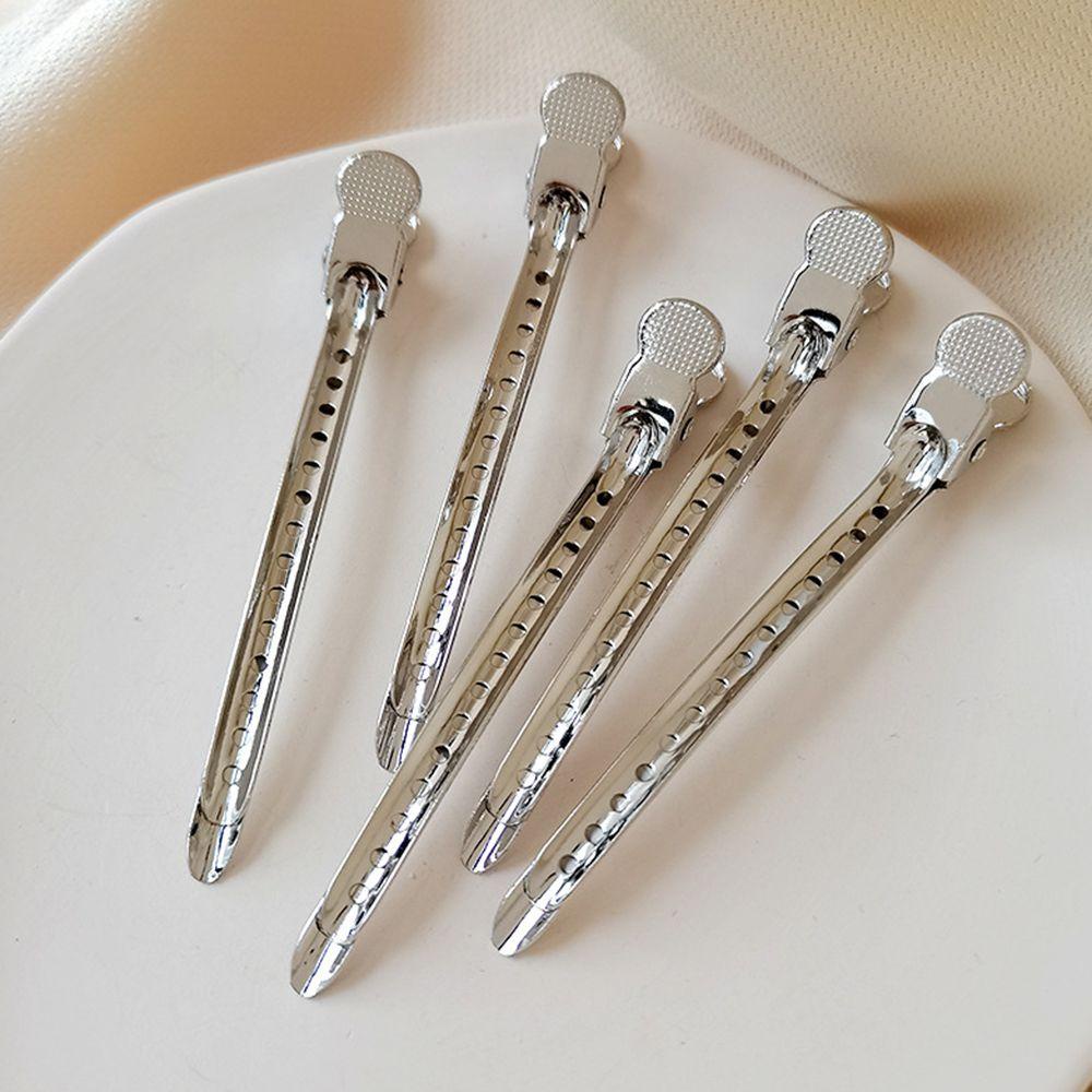 Needway   Klip Rambut Salon Profesional Warna Emas Perak Aksesoris barber Klip Partisi Rambut DIY Hairdressing Hairpin