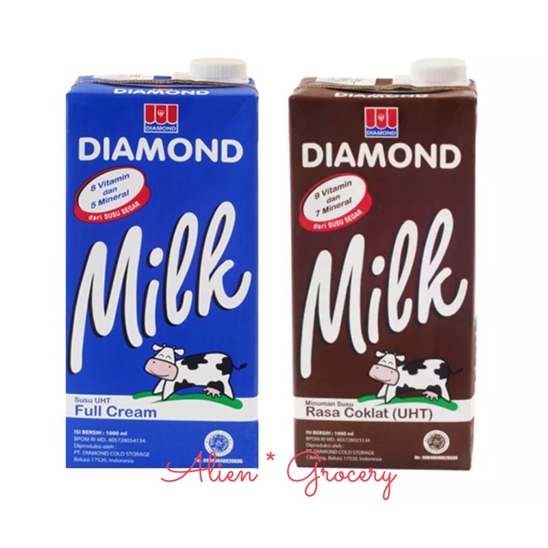 

DIAMOND Susu UHT Full Cream Chocolate 1000ml 1L GOJEK GRAB ONLY