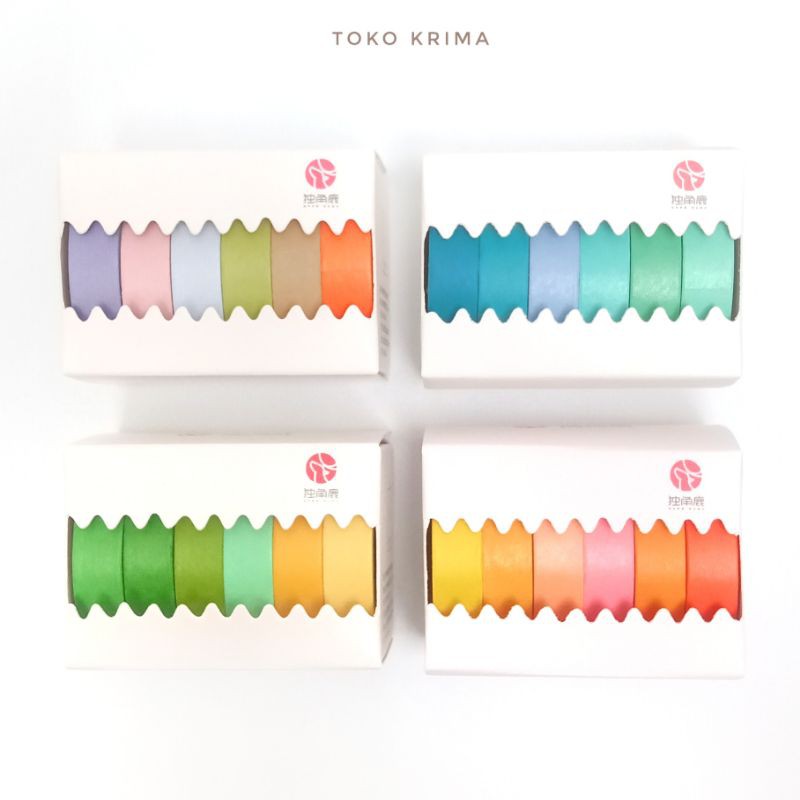 

Washi Tape Set Isolasi Warna Selotip Dekorasi Isi 6Pcs Warna Candy