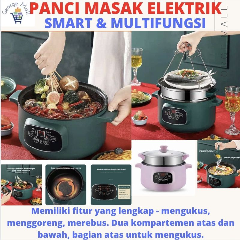 PANCI MASAK ELEKTRIK SMART MULTIFUNGSI 3 IN 1 SERBAGUNA ALAT MASAK