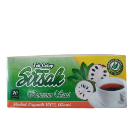 

Teh Celup Daun Sirsak Herbal 60g Kencon Sari (20 tea bag @3g)