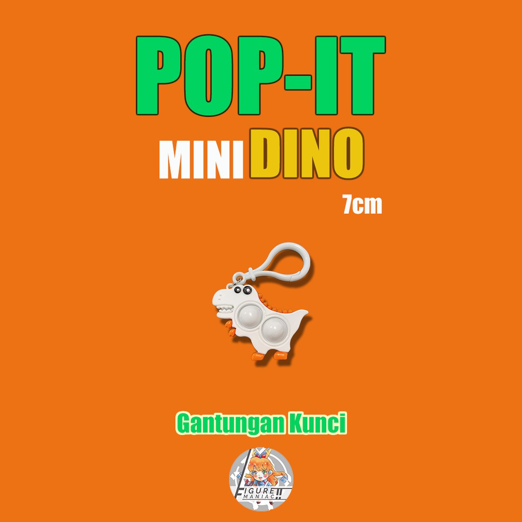 Gantungan Kunci POP IT Mini Dino Premium Quality