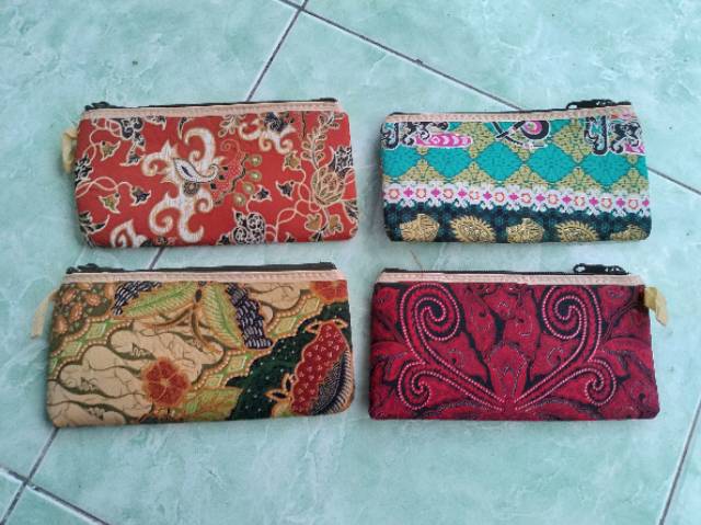 TEMPAT PENSIL DOSGRIP BATIK HARGA PER PCS 20x10 cm - POUCH MAKE UP MURAH - SOUVENIR PERNIKAHAN