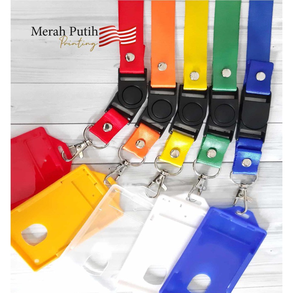 

Tali Lanyard Polos plus ID Card Holder Fullset ( Minimal 5 Pcs )