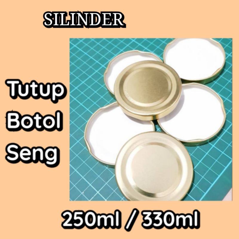 { 100PCS }  63mm TUTUP BOTOL SENG /TUTUP BOTOL SILINDER / TUTUP BOTOL JAR 250ML DAN 330ML