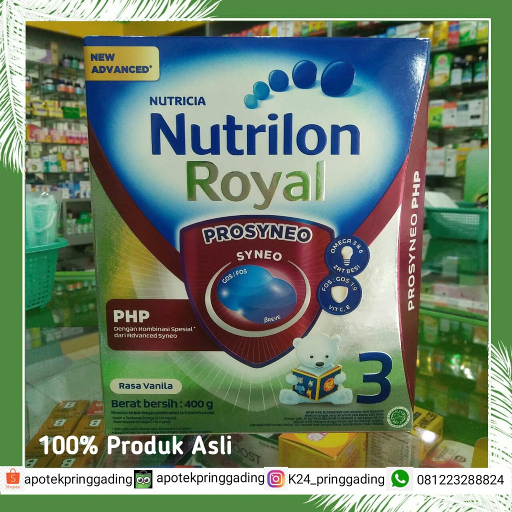 SUSU NUTRILON ROYAL PROSYNEO 3 RASA VANILLA 400gr | Shopee