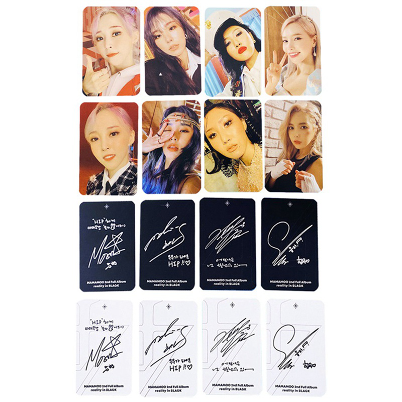 16Pcs / Set Kartu LOMO Foto KPOP MAMAMOO 2nd Album Reality Warna Hitam
